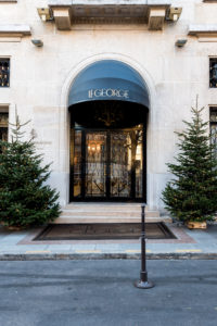 Paris - Visiting Four Seasons Paris George V - Le George entrance from outside