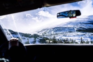Snowcoach ride at Mount Washington in the White Mountains