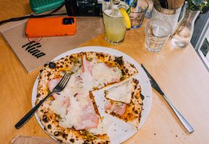 Pizza on the table at Nina Pizza Napolitaine - Best Things to Do in Quebec City to live like a local