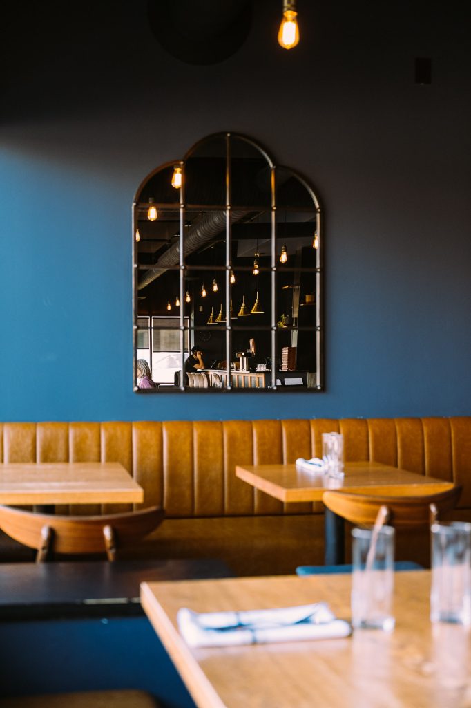 Interior view of Nola Restaurant by Chef Emily Butcher in St. Boniface