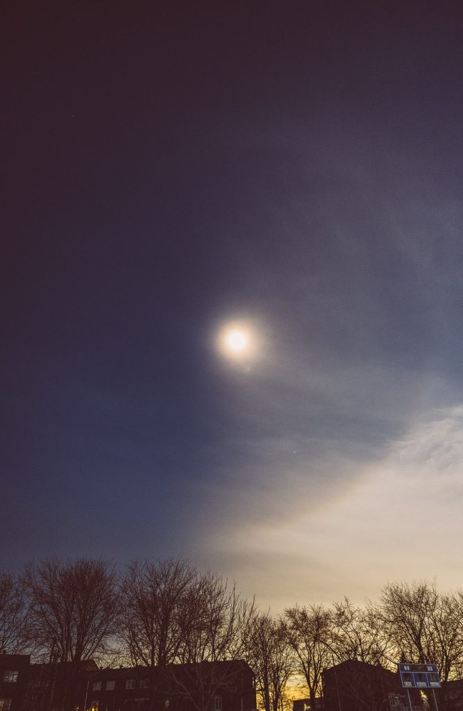 Totality captured during the Solar Eclipse Photography Montreal 2024 at Parc Ignace-Bourget in Ville-Émard