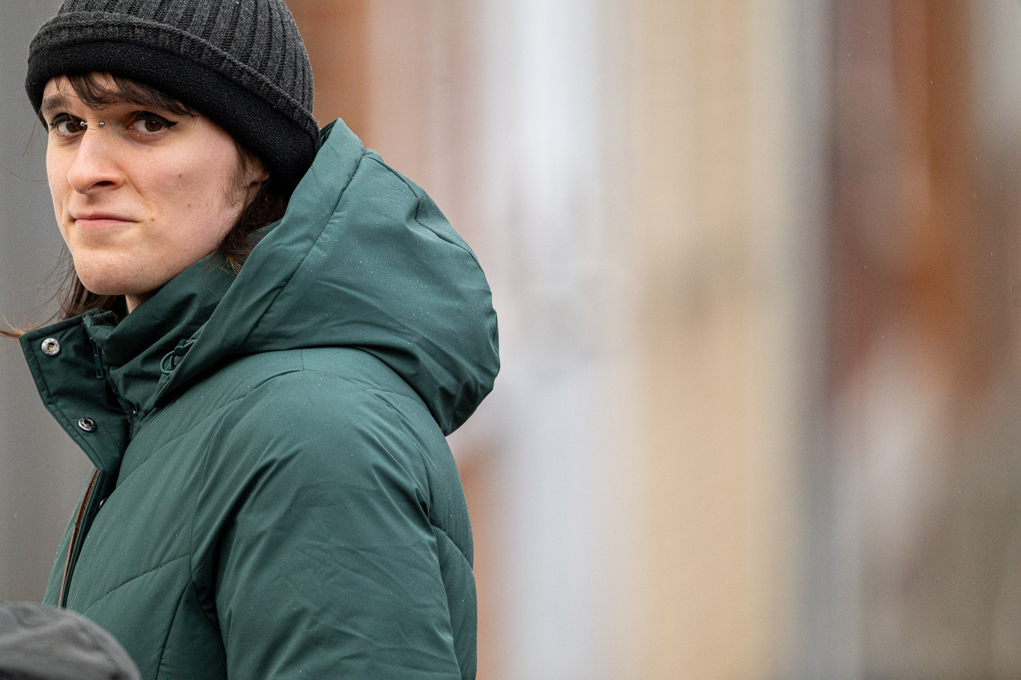 Urban portrait closeup with Nikon Z 800mm Review on a Nikon Z8 Camera Body